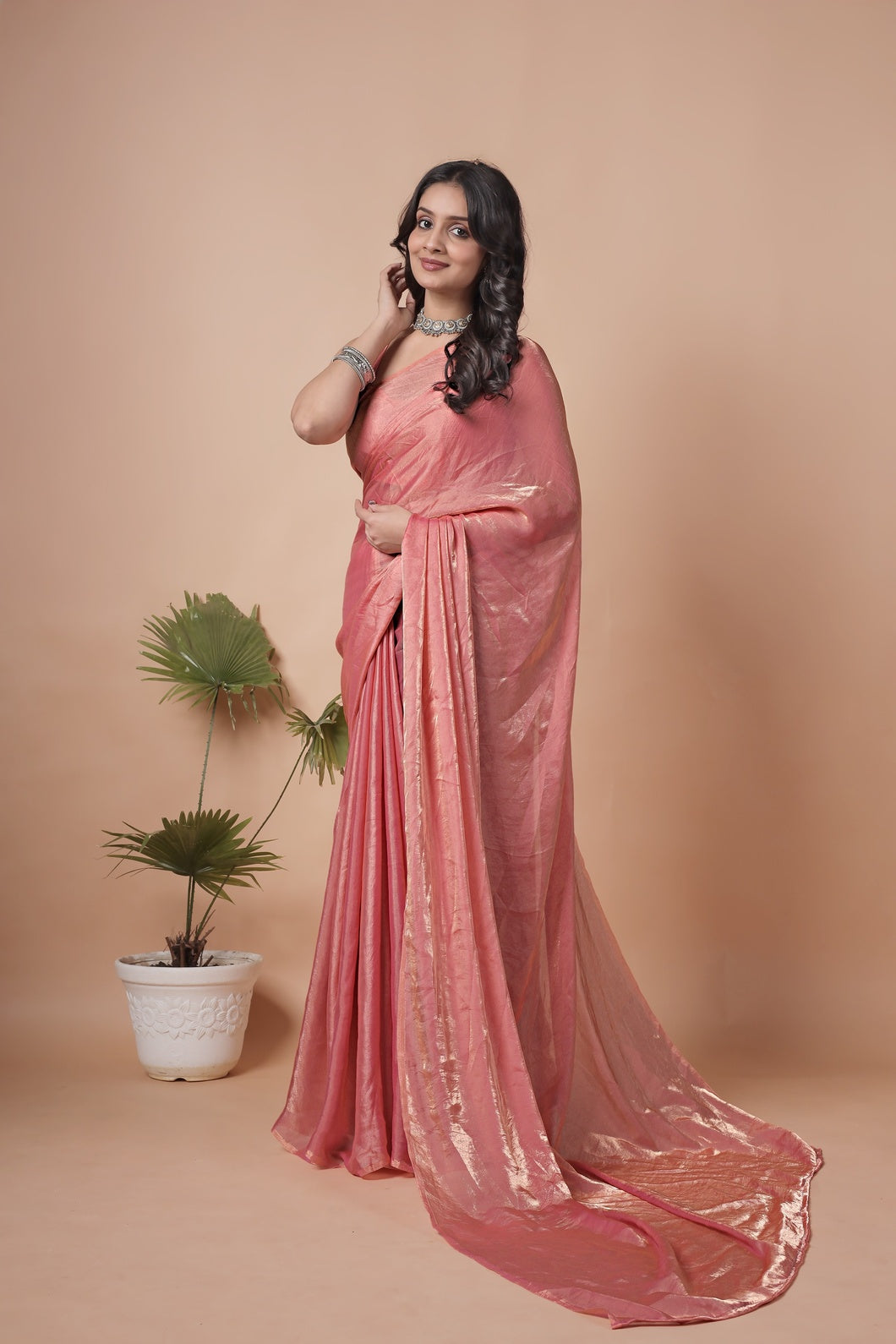Graceful Shimmer Saree for Parties, Weddings & Festivals